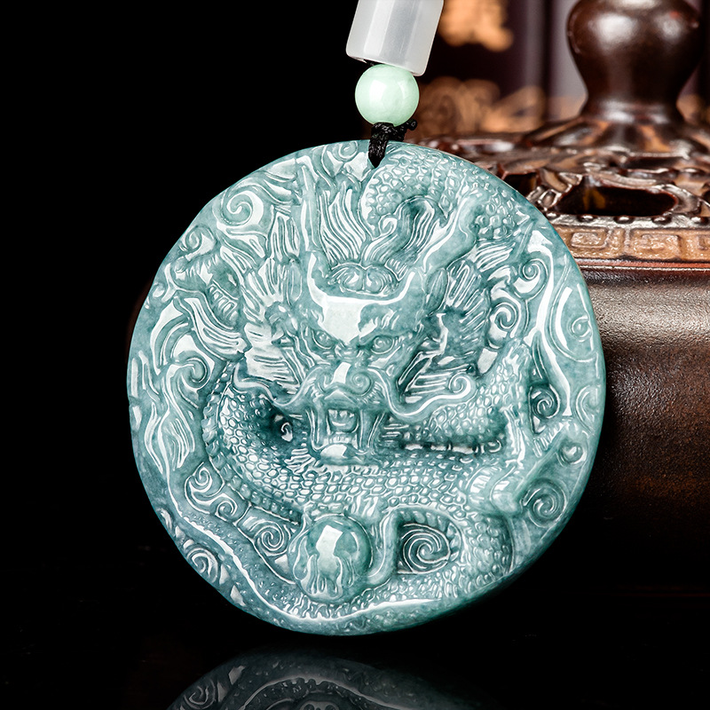Vintage Fashion Jewelry Necklaces - Burmese Jadeite Dragon Pendant Necklace Gifts