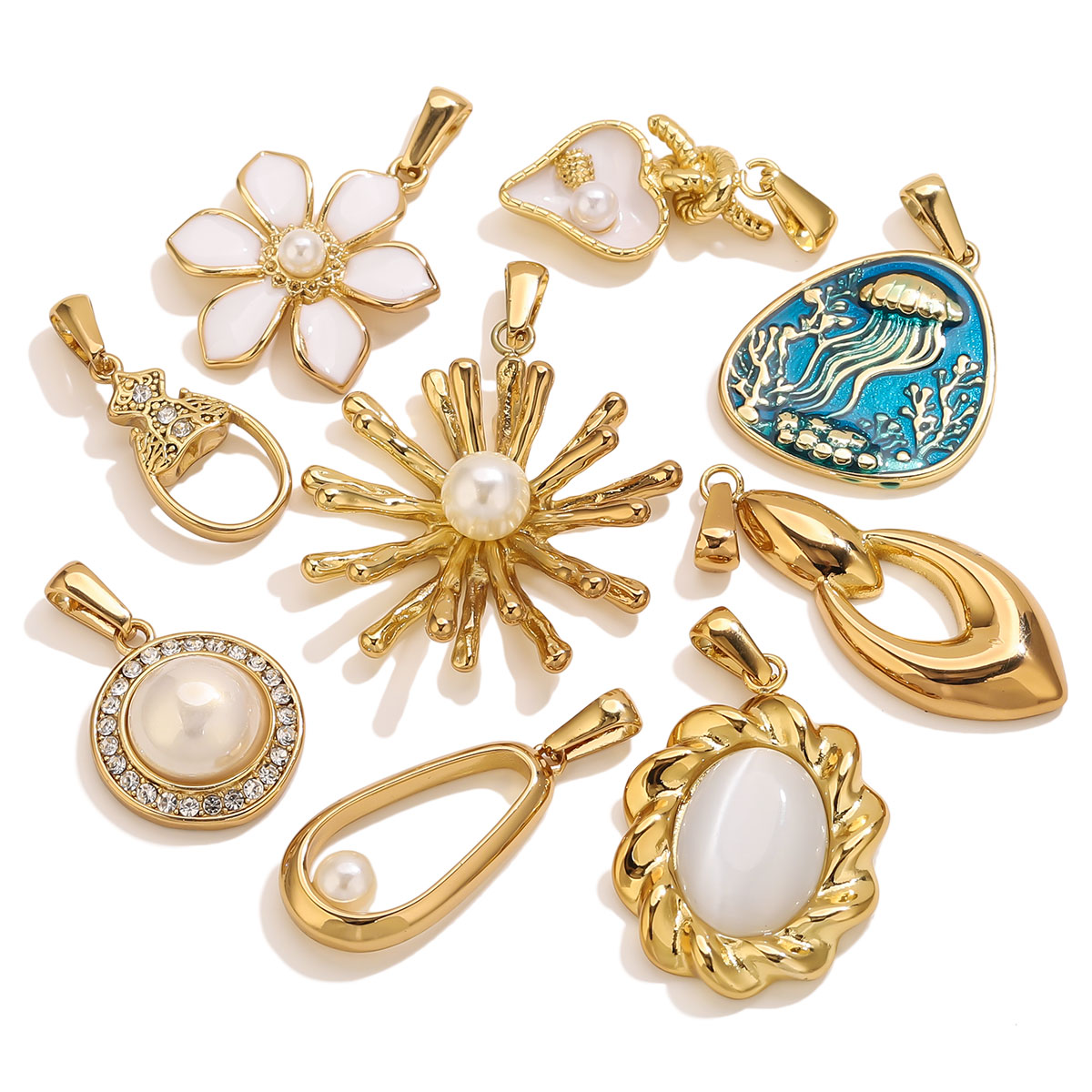 Vintage Fashion Jewelry Necklaces - 1Pcs 18K Gold Plated Stainless Steel