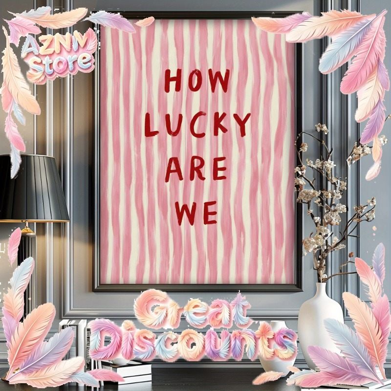 Vintage Fashion Prints For Wall - 2026 How Lucky We Are Canvas