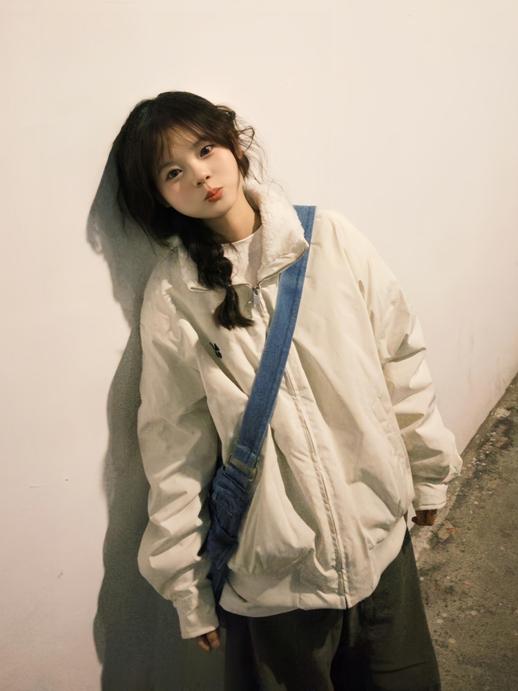 Varsity Jacket Wool - Lamb Wool Jacket Lambswool Woman Cargo