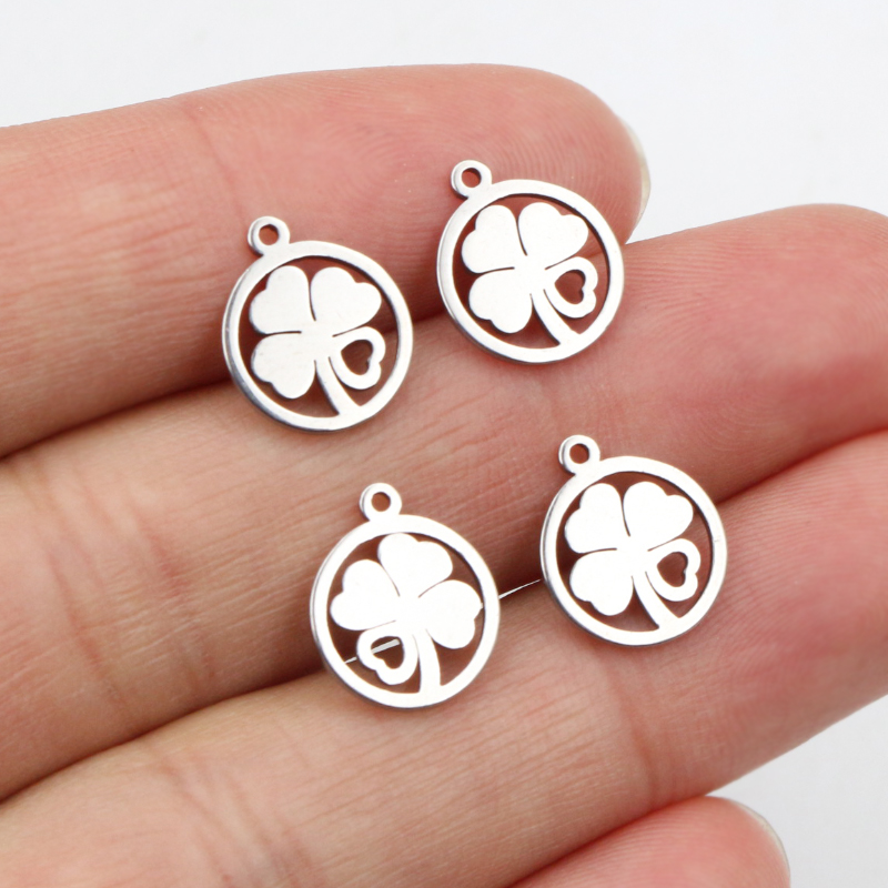 Vintage Fashion Jewelry Necklaces - 30pcs 12x10mm Charms 316 Stainless Steel