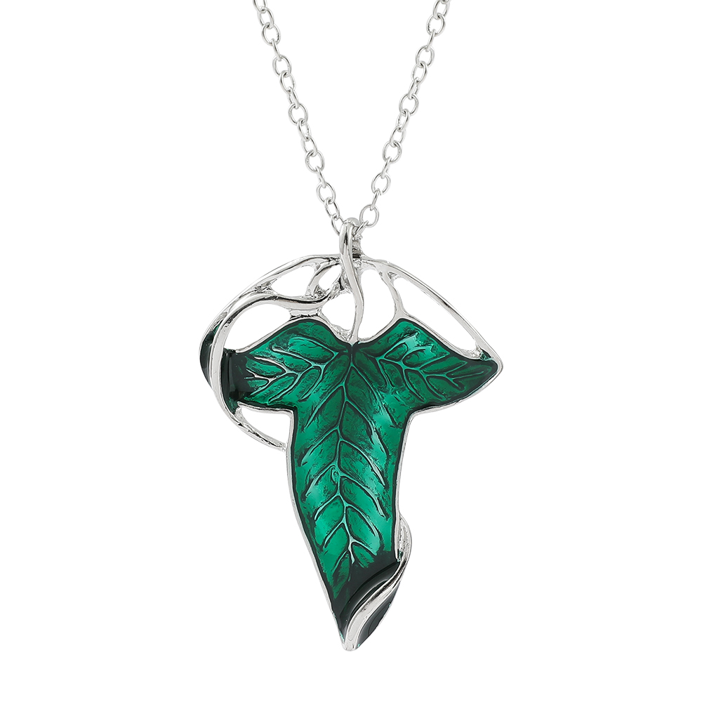 Vintage Fashion Jewelry Necklaces - Vintage Green Leaf Pendant Necklace Exquisite