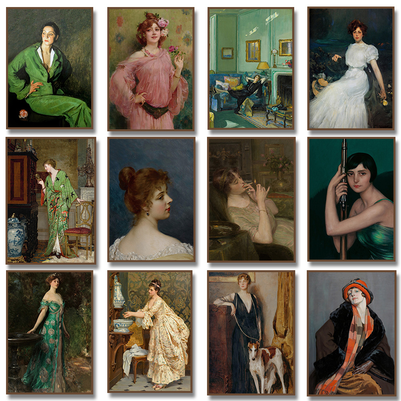 Vintage Fashion Prints For Wall - Renaissance Women Portrait Poster Vintage Victorian