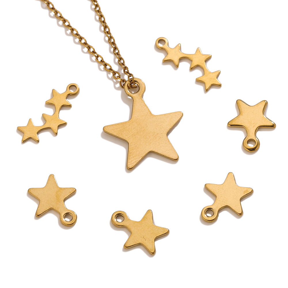 Vintage Fashion Jewelry Necklaces - 20pcs/lot Star Charms for Jewelry Making
