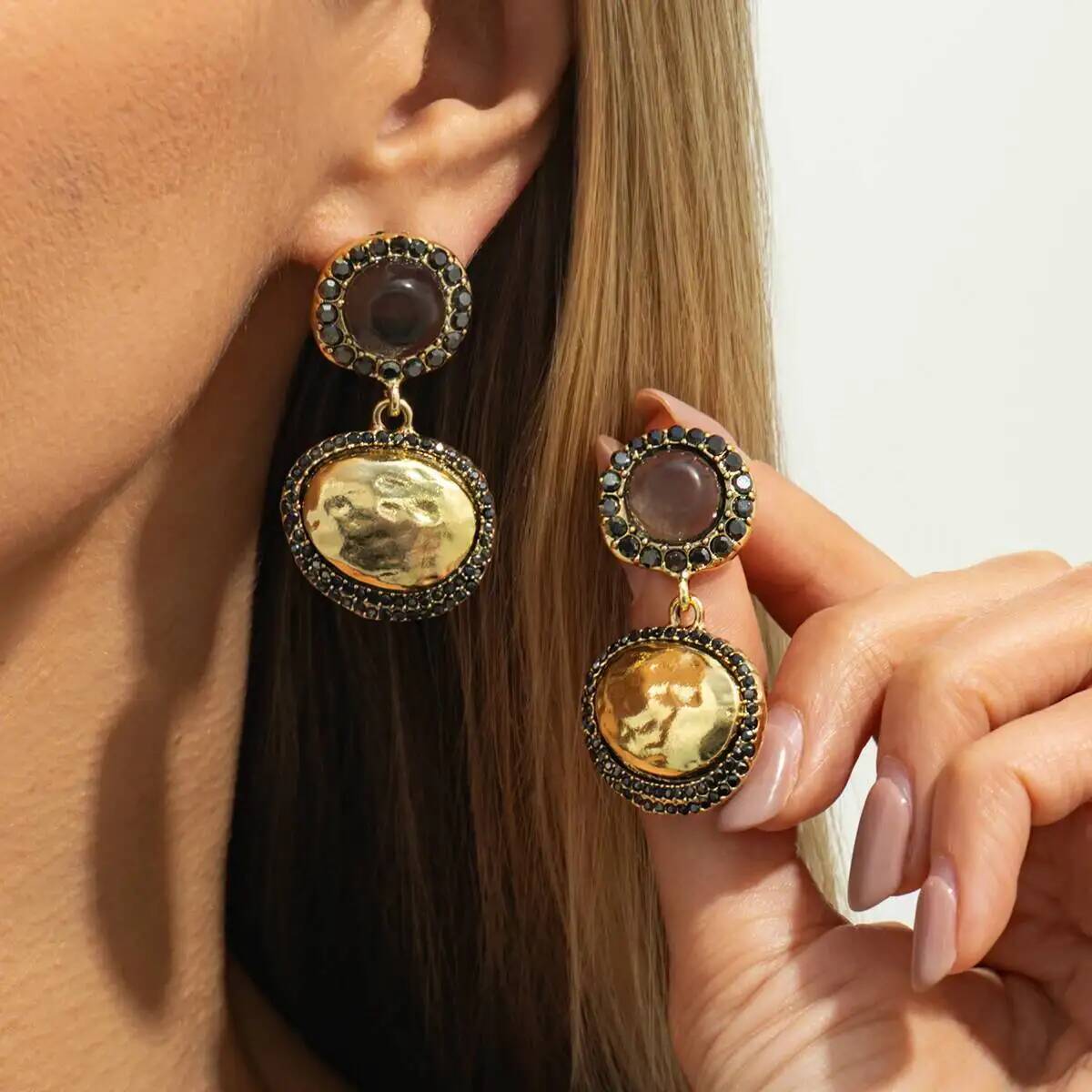 Z Vintage Fashion - IngeSight.Z New Trendy Geometric Oval Drop