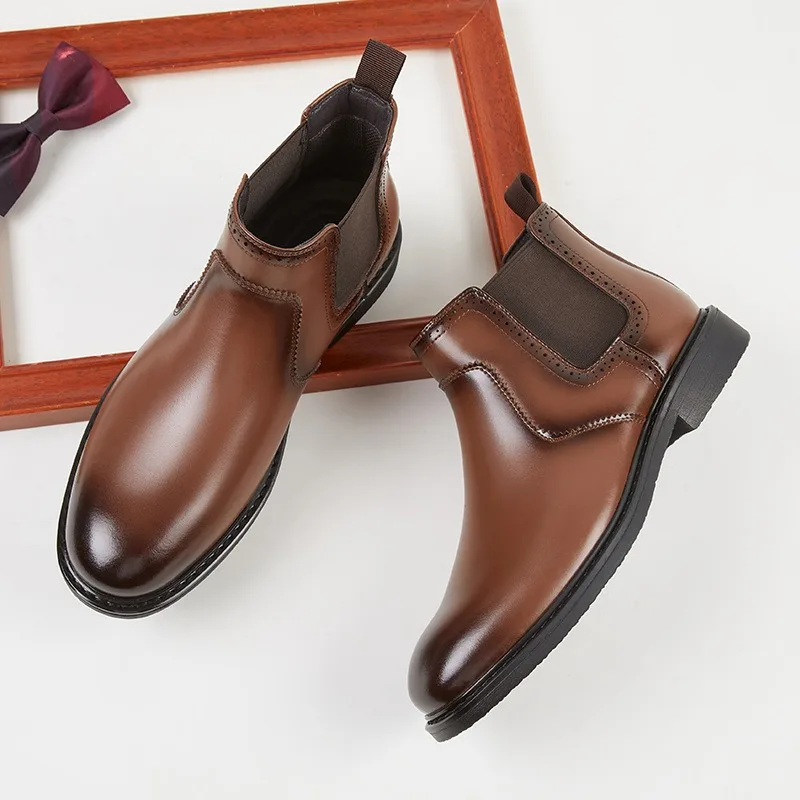 Vintage Fashion Luxury - Vintage Mens Leather Oxford Boots Luxury
