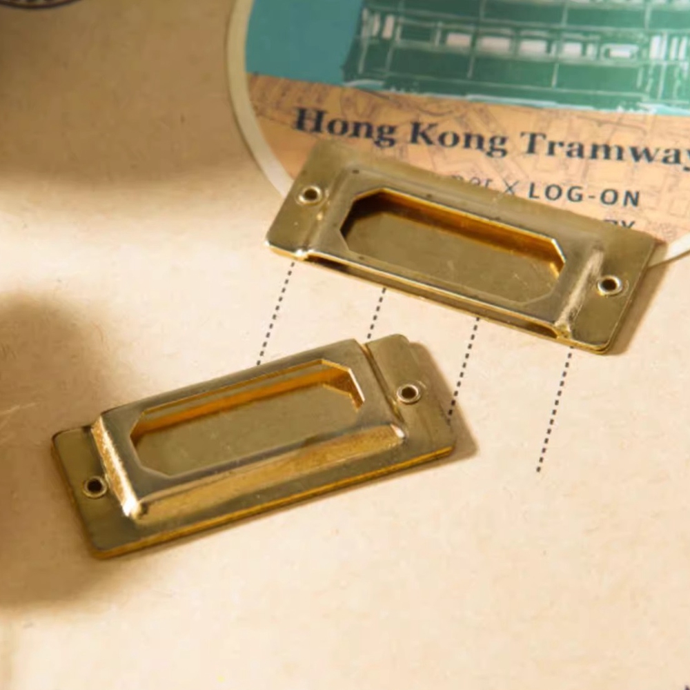 Vintage Fashion Japan - Vintage Brass Tag Index Board Japanese