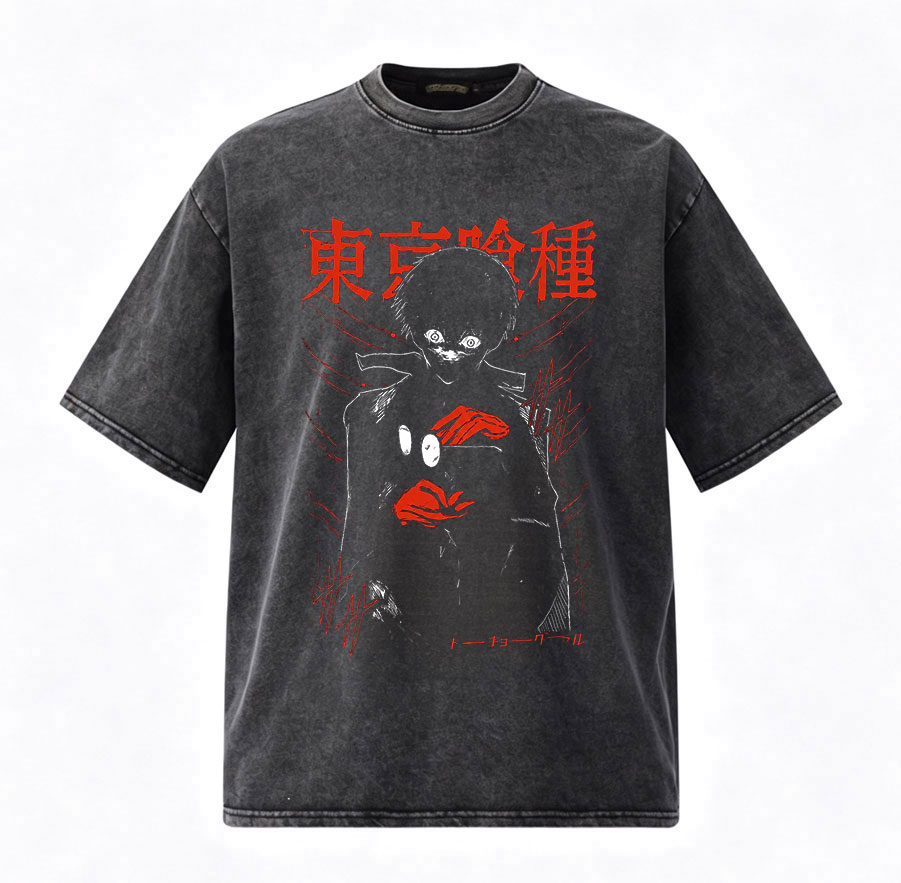 Vintage Ken Fashion - Vintage Washed Anime Tokyo Ghoul Kaneki