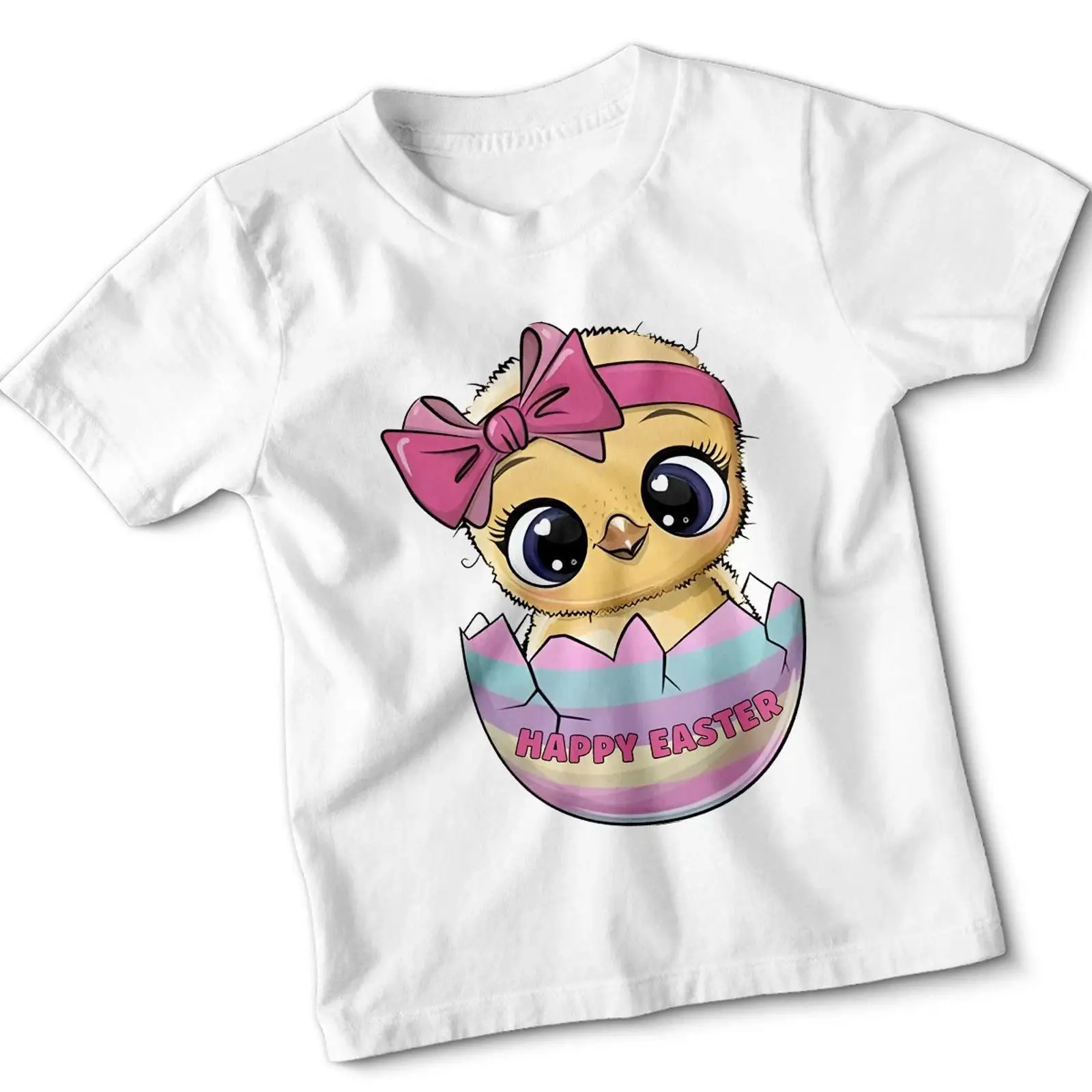 Vintage Ken Fashion - Frohe Ostern Mädchen T Shirt Küken