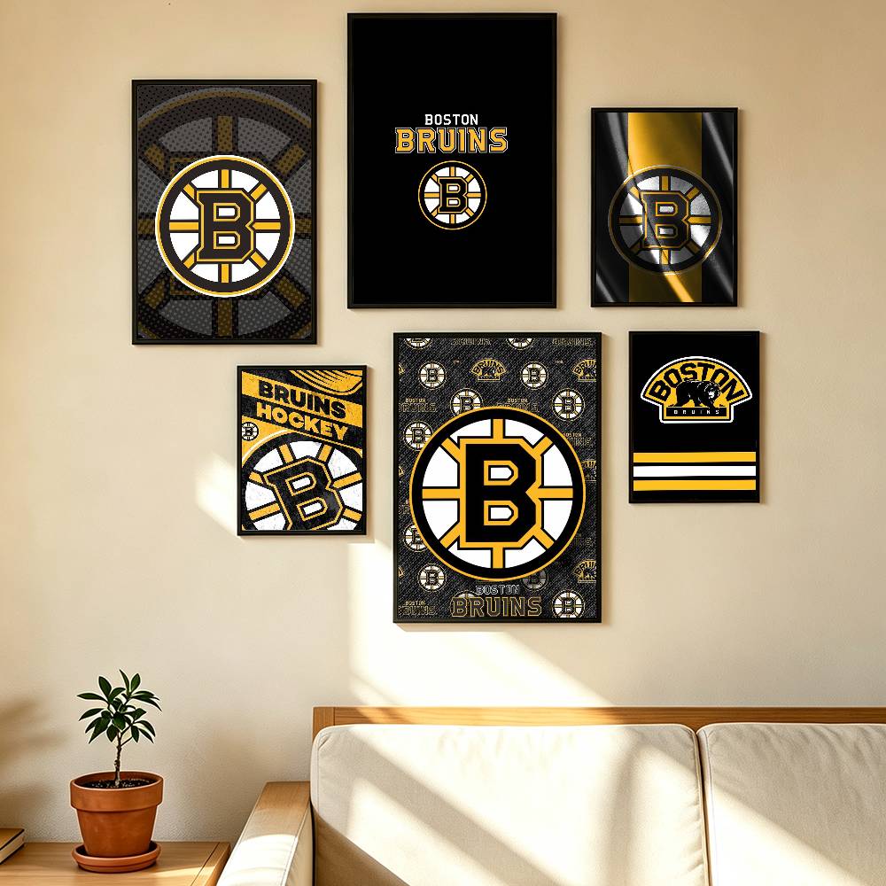 Vintage Fashion Prints For Wall - Cool Fashion Boston B-Bruins Poster Waterproof