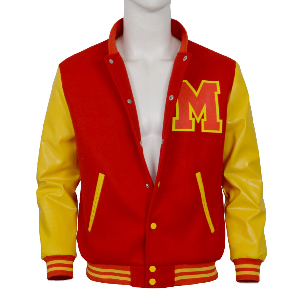 Varsity Jacket Wool - Michael Jackson Cosplay Varsity Jacket Red