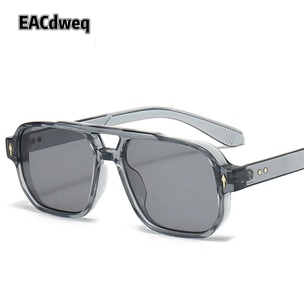 Vintage Fashion De - Vintage Double Bridges Men Square Sunglasses