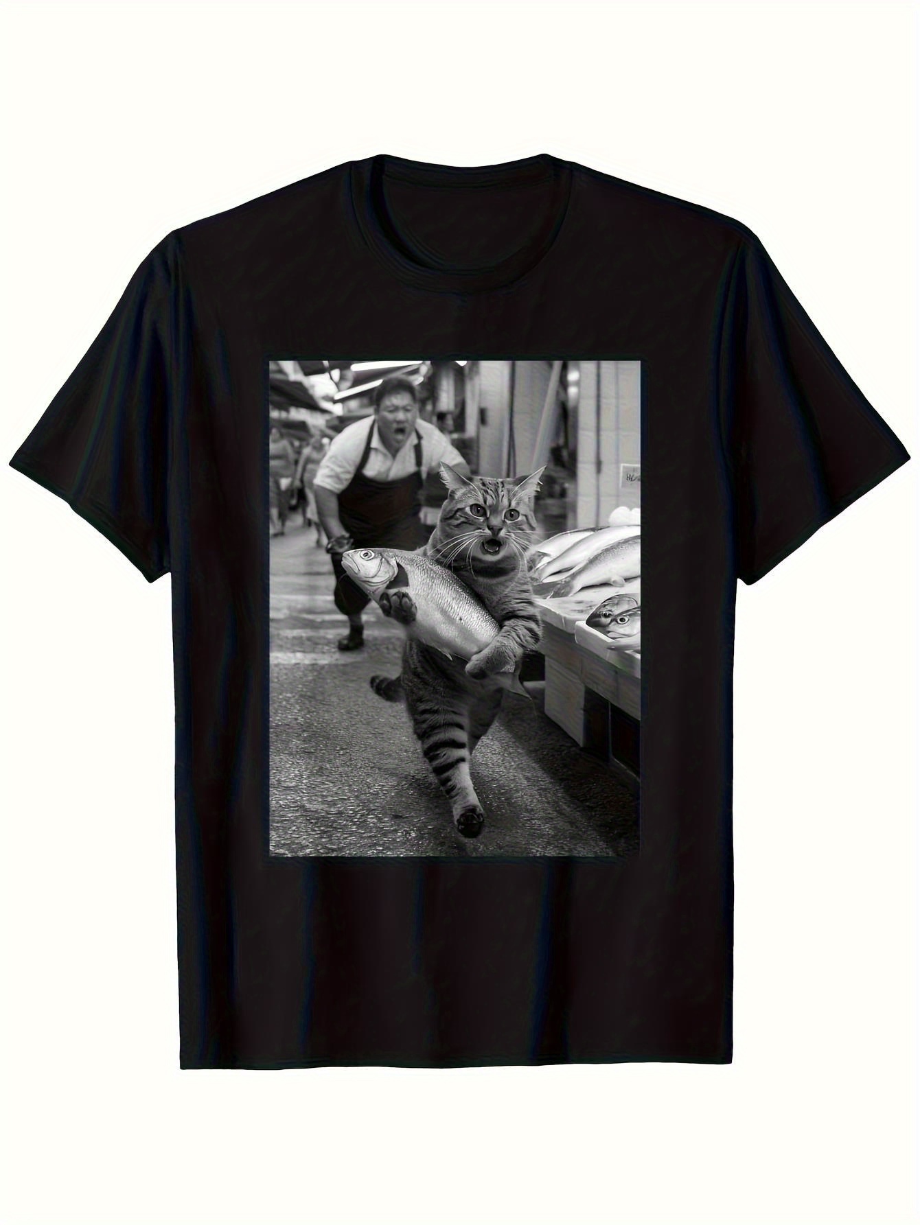 Funny Cat Steals Fish Market G - Vintage Fashion Market ulasan dan harga