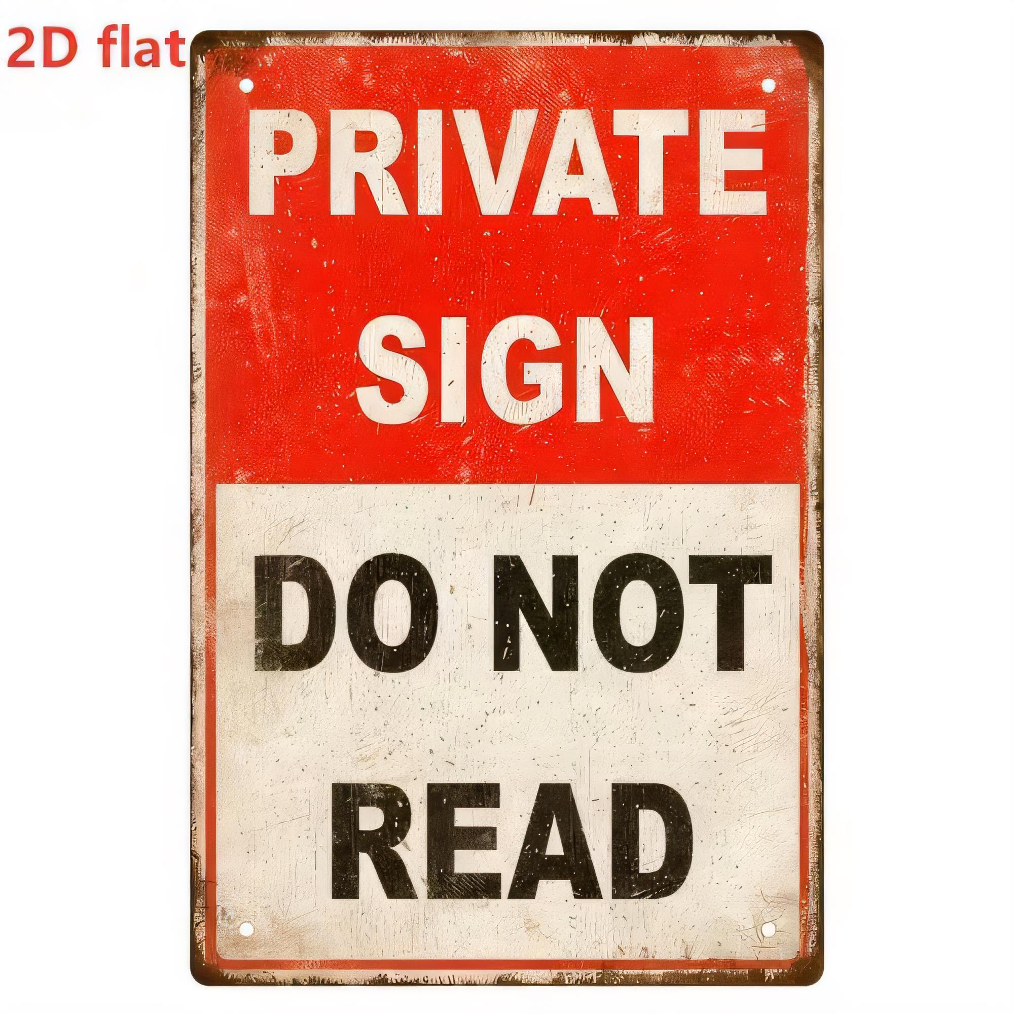 Tin Sign Private Sign Do Not R - Vintage Fashion Posters ulasan dan harga