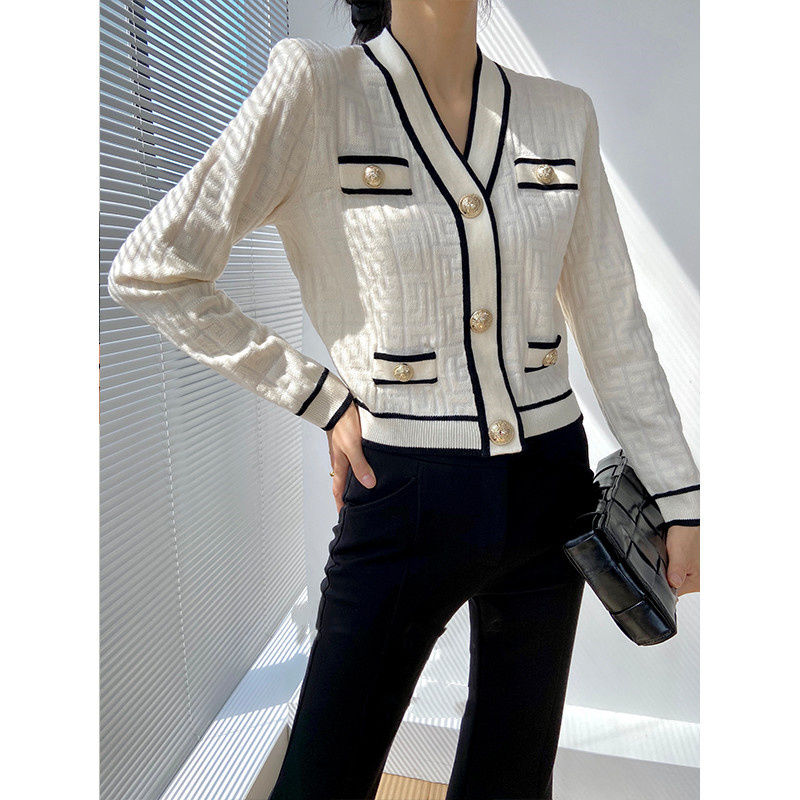 Spring Autumn New V-neck Long  - Vintage Fashion Postcards ulasan dan harga