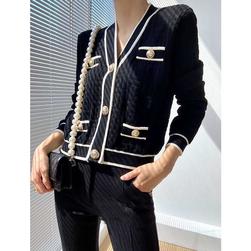 Spring Autumn New V-neck Long  - Vintage Fashion Postcards ulasan dan harga