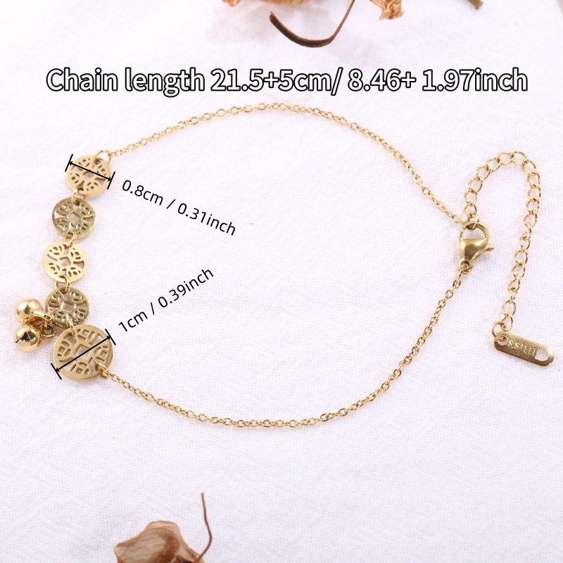 1 Piece Stainless Steel Anklet - Vintage Fashion Market ulasan dan harga
