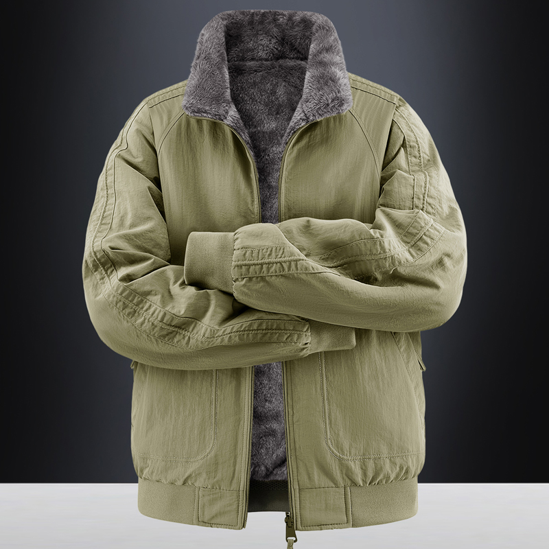 Men Parkas Thick Warm Reversib - Varsity Jacket Wool ulasan dan harga