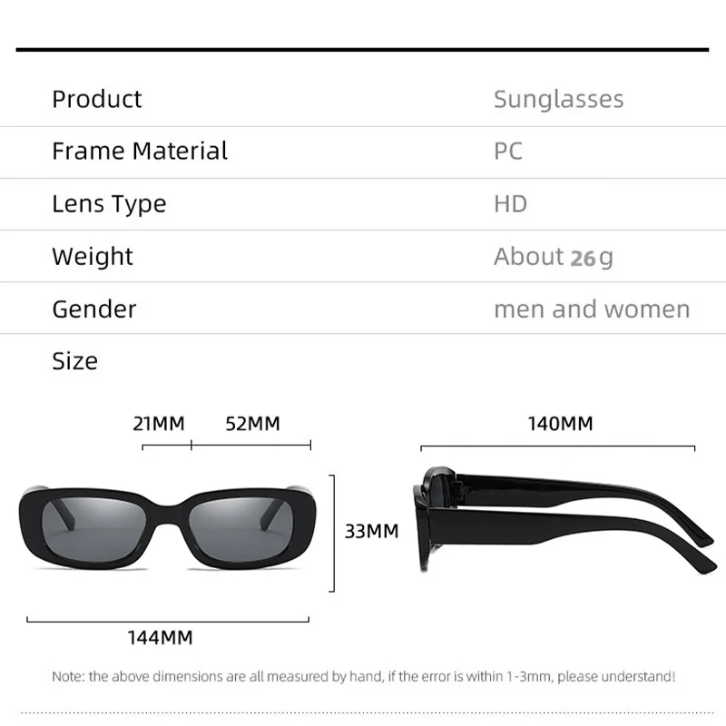 Vintage Small Square Sunglasse - Vintage Fashion De ulasan dan harga
