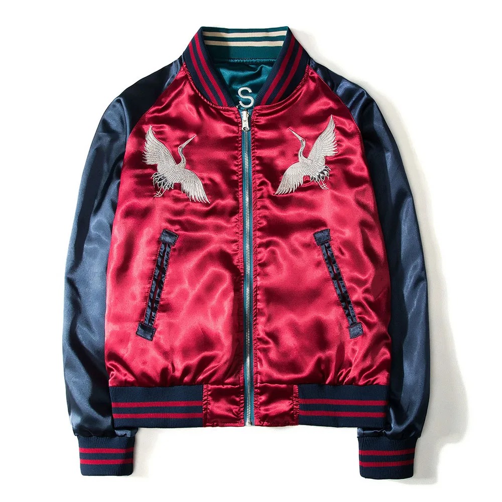 Reversible Baseball Jacket Men - Varsity Jacket Wool ulasan dan harga