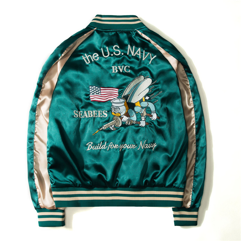 Reversible Baseball Jacket Men - Varsity Jacket Wool ulasan dan harga