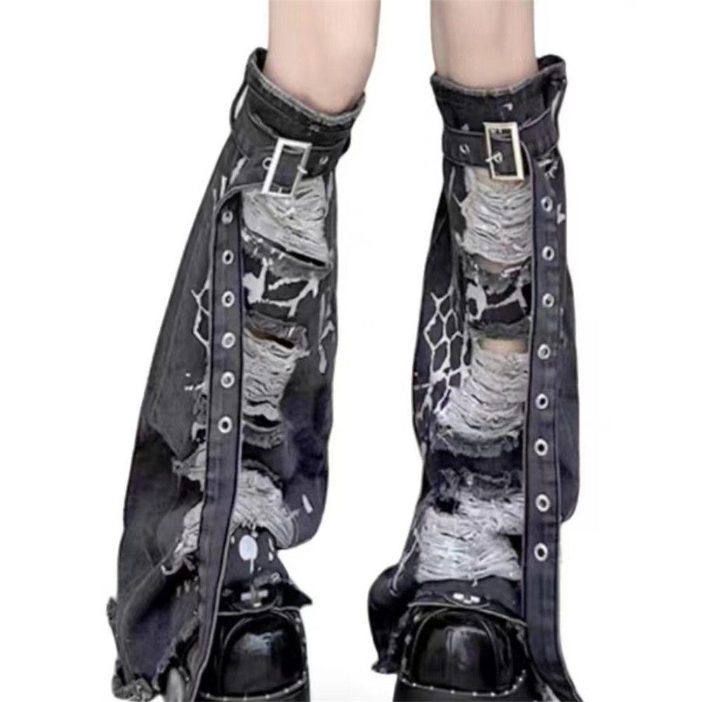 Fashion Buckle Belt Leg Warmer - Z Vintage Fashion ulasan dan harga