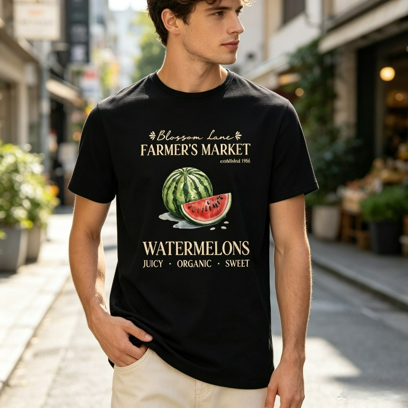 Watermelon Farmer Market T-Shi - Vintage Fashion Market ulasan dan harga