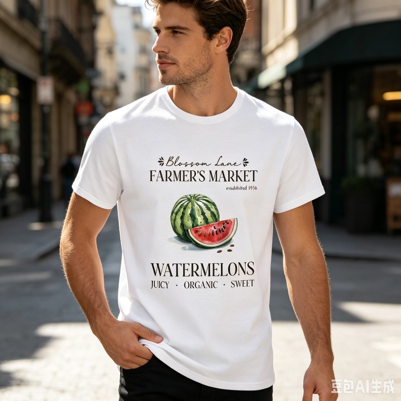 Watermelon Farmer Market T-Shi - Vintage Fashion Market ulasan dan harga