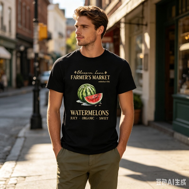 Watermelon Farmer Market T-Shi - Vintage Fashion Market ulasan dan harga