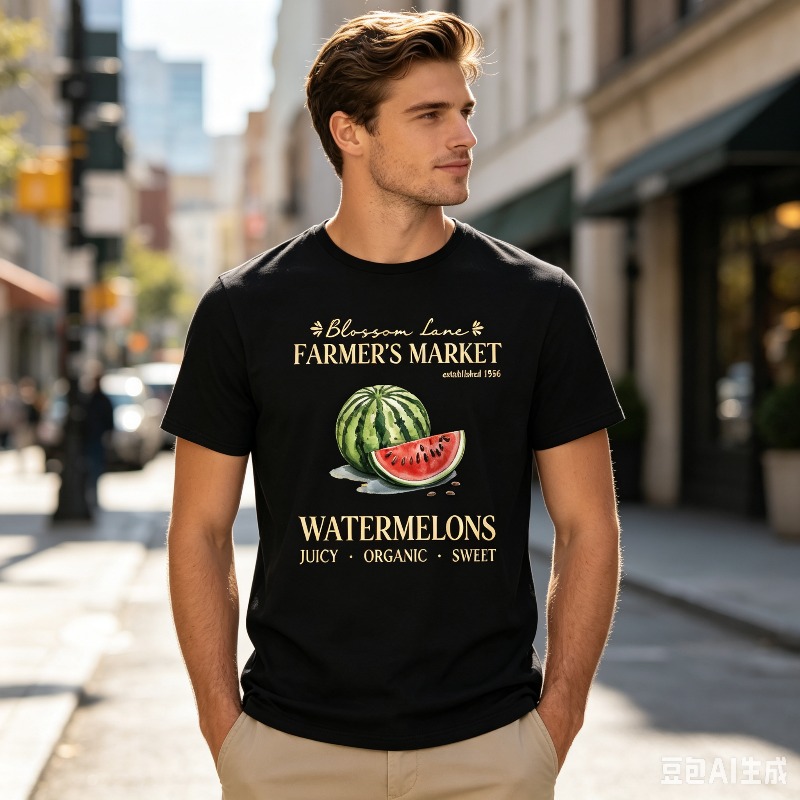 Watermelon Farmer Market T-Shi - Vintage Fashion Market ulasan dan harga