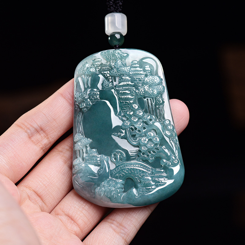 Natural Burmese Jadeite Scener - Vintage Fashion Luxury ulasan dan harga