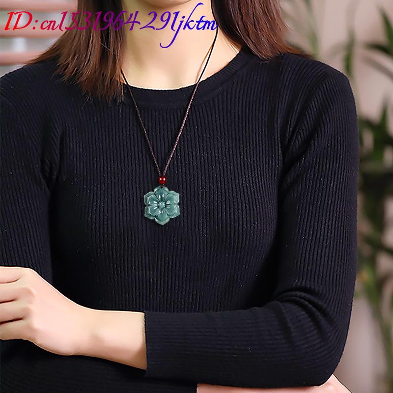 Burmese Jadeite Flower Pendant - Vintage Fashion Luxury ulasan dan harga