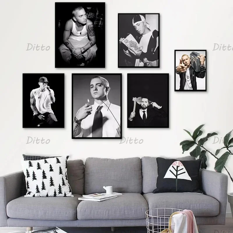 Hip Hop Rapper Singer Eminem V - Vintage Fashion Prints For Wall ulasan dan harga