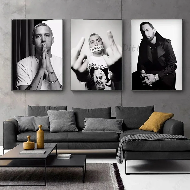 Hip Hop Rapper Singer Eminem V - Vintage Fashion Prints For Wall ulasan dan harga