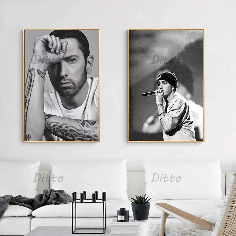 Hip Hop Rapper Singer Eminem V - Vintage Fashion Prints For Wall ulasan dan harga