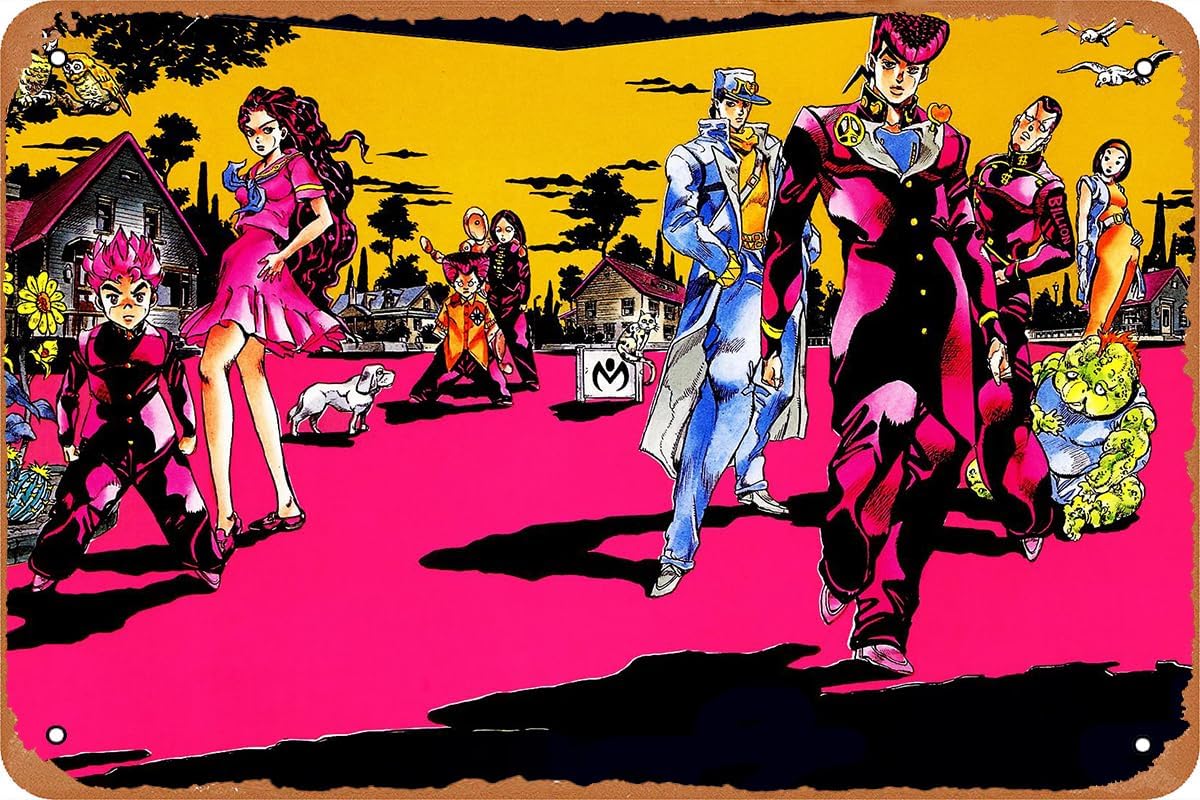 JoJos Bizarre Anime Poster,Vin - Vintage Fashion Posters ulasan dan harga