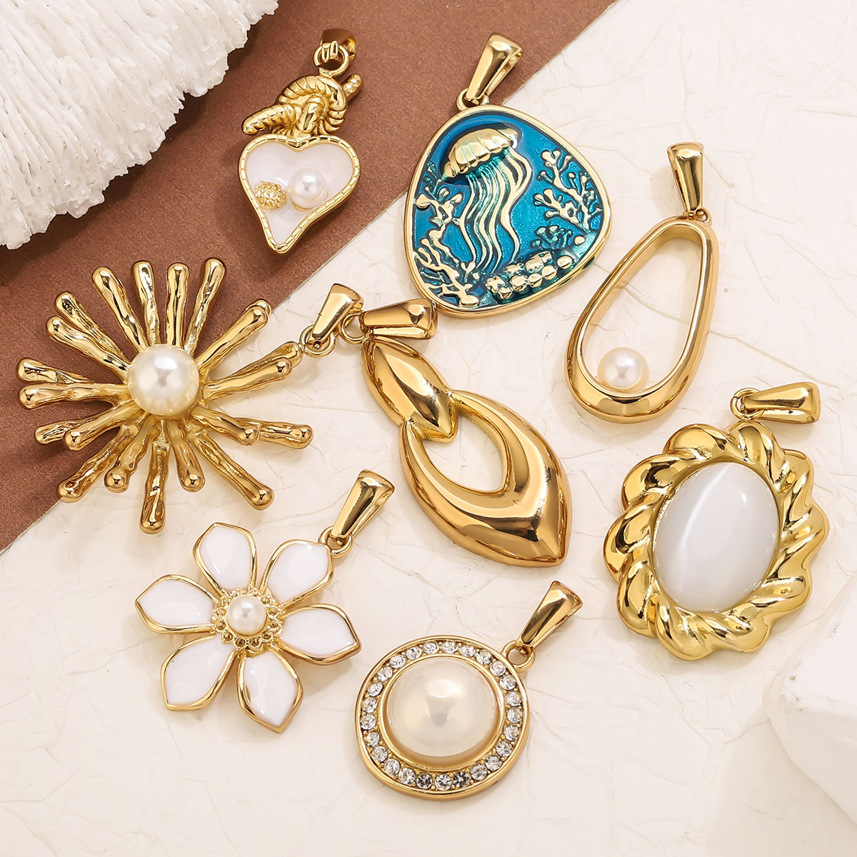 1Pcs 18K Gold Plated Stainless - Vintage Fashion Jewelry Necklaces ulasan dan harga