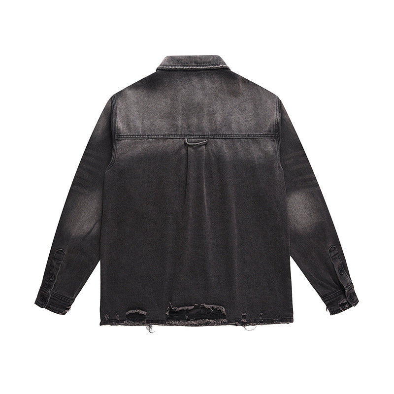Men's High Street Ripped Jeans - Vintage Fashion Streetwear ulasan dan harga