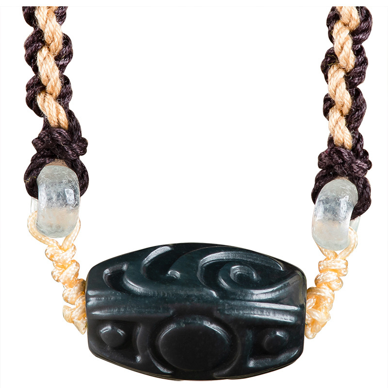 Hetian Jade Carve Bead Pendant - Vintage Fashion Jewelry Necklaces ulasan dan harga