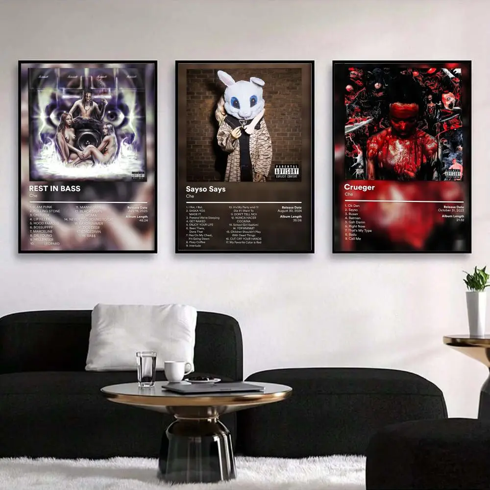 C-che Album Cover Painting Cal - Vintage Fashion Prints For Wall ulasan dan harga