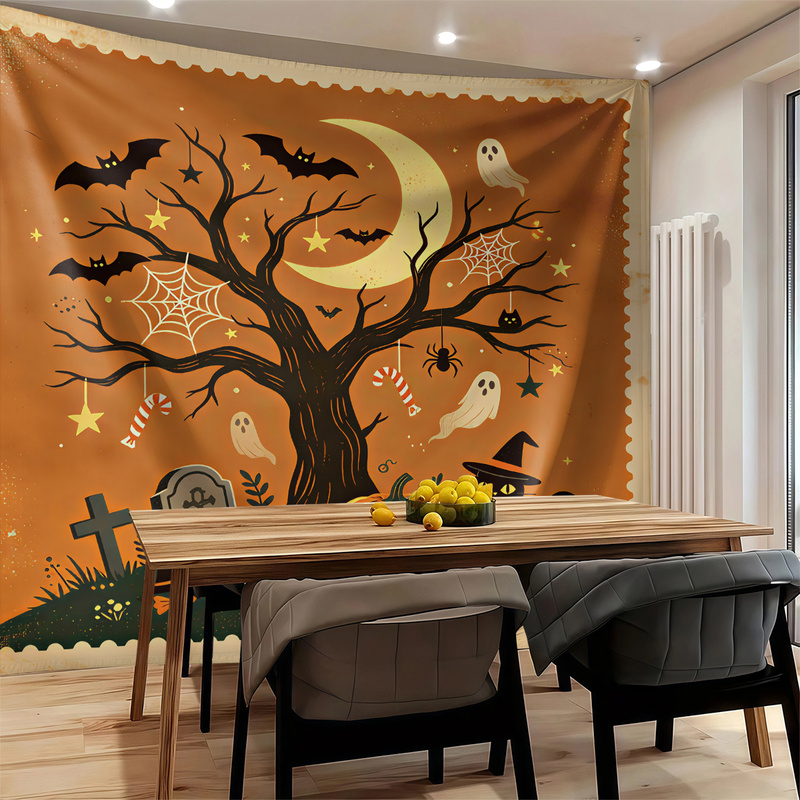 Vintage Halloween Print Tapest - Vintage Fashion Prints For Wall ulasan dan harga