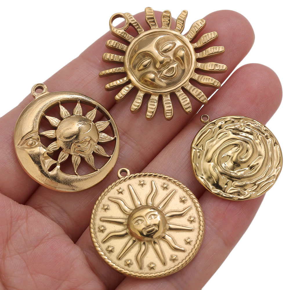 5pcs PVD Gold Charms Stainless - Vintage Fashion Jewelry Necklaces ulasan dan harga