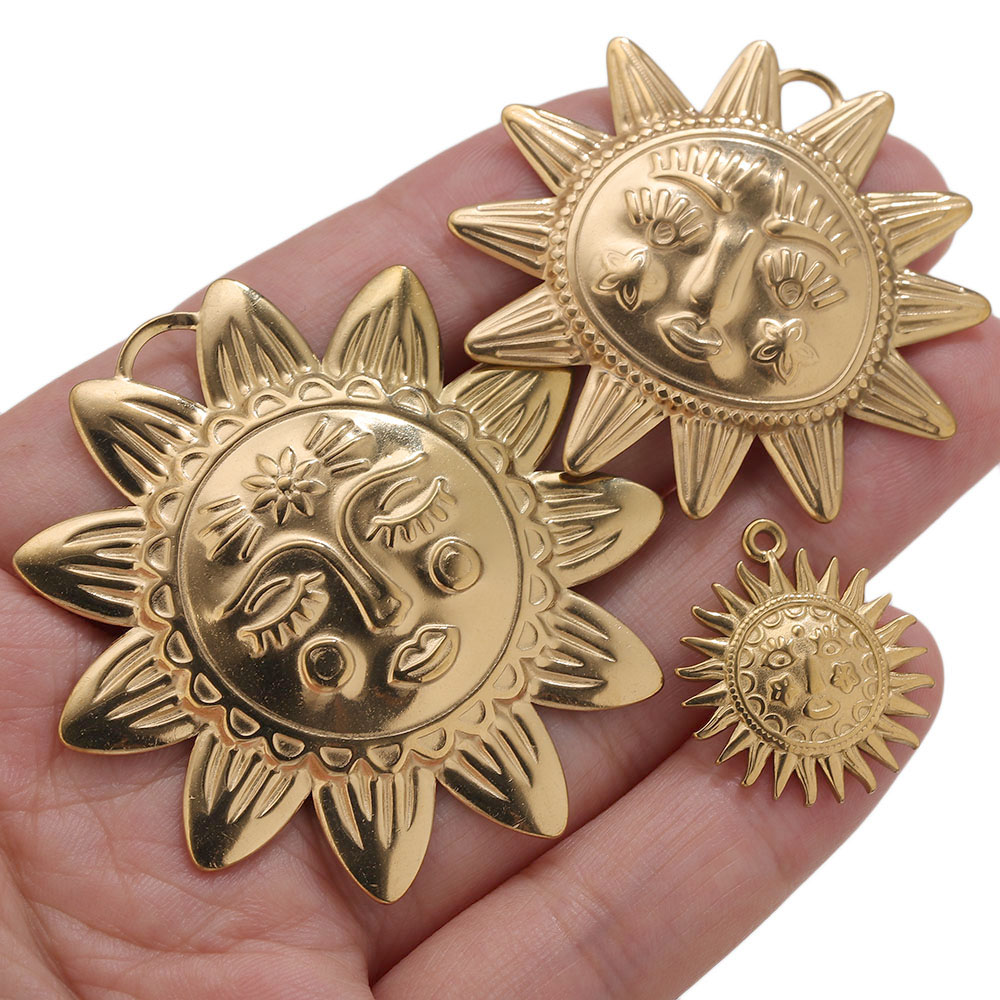 5pcs PVD Gold Charms Stainless - Vintage Fashion Jewelry Necklaces ulasan dan harga