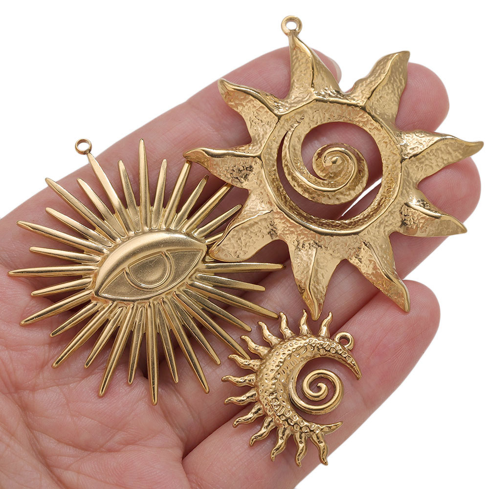 5pcs PVD Gold Charms Stainless - Vintage Fashion Jewelry Necklaces ulasan dan harga