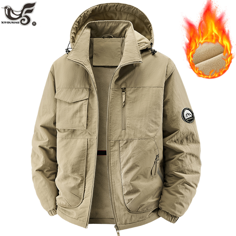 Men Parkas Thick Warm Hooded C - Varsity Jacket Wool ulasan dan harga