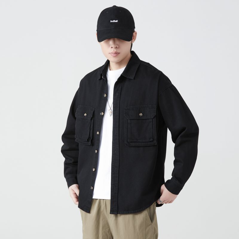 Pure Cotton Tooling Shirts Men - Vintage Fashion Streetwear ulasan dan harga