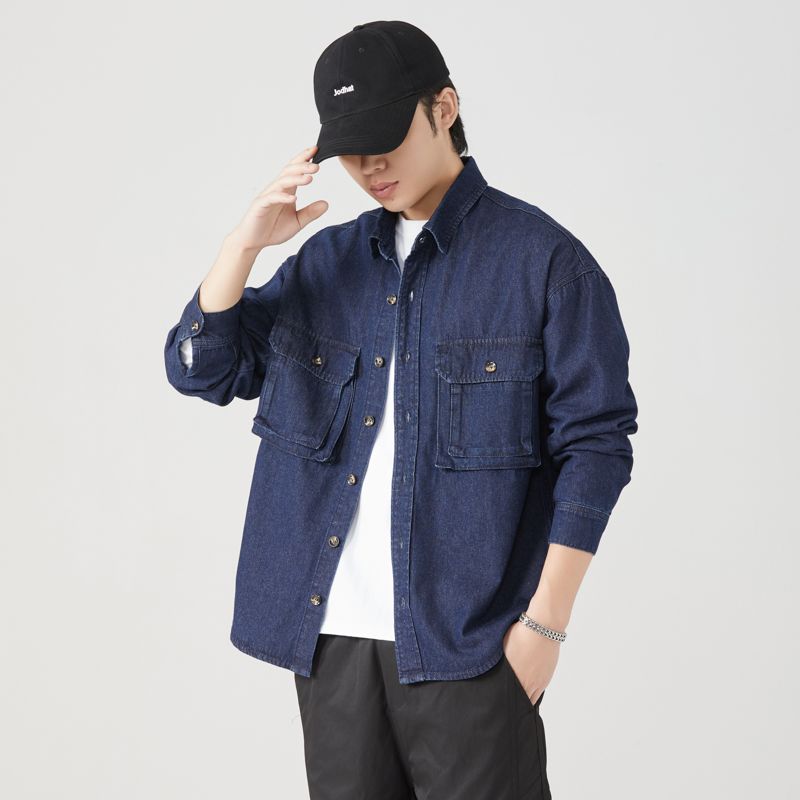 Pure Cotton Tooling Shirts Men - Vintage Fashion Streetwear ulasan dan harga
