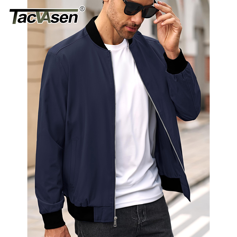 TACVASEN Men's Varsity Jacket  - Varsity Jacket Wool ulasan dan harga