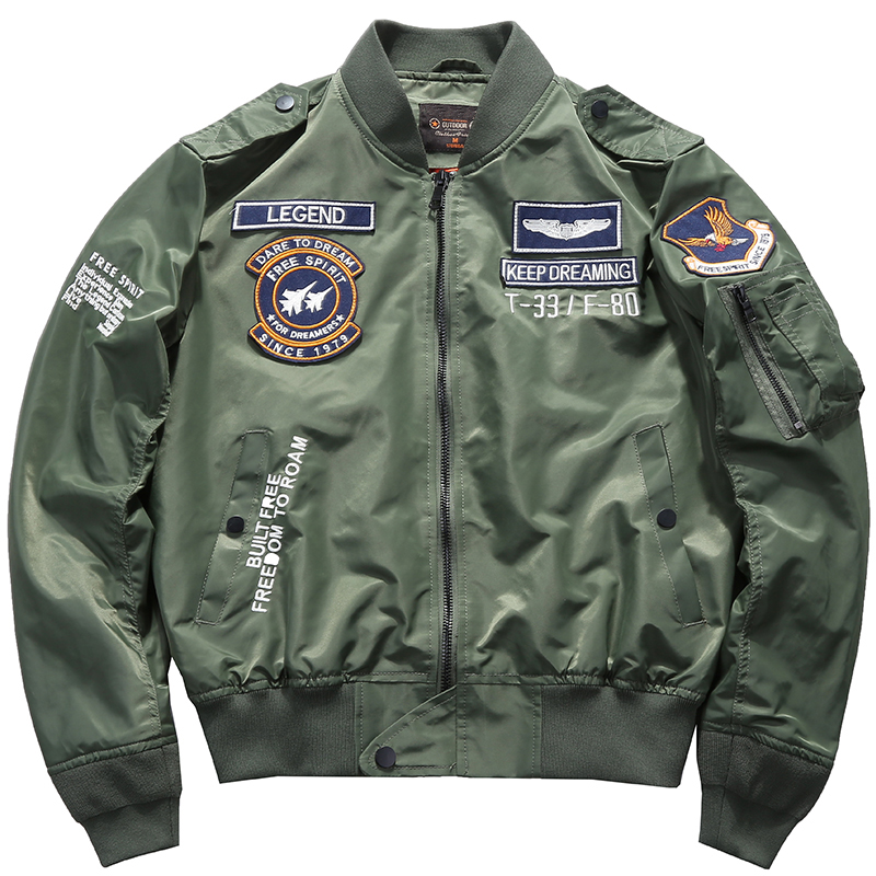 Men's Spring Tactical Army MA- - Varsity Jacket Wool ulasan dan harga