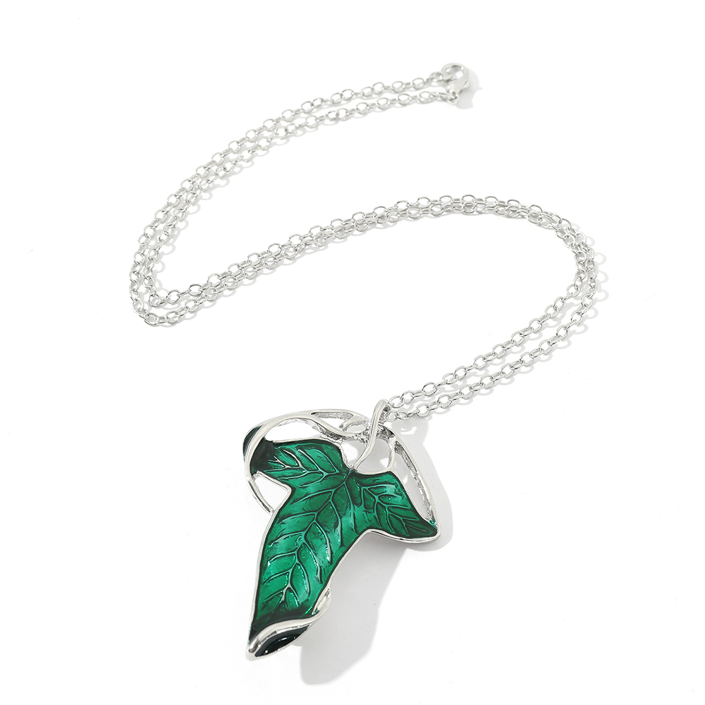 Vintage Green Leaf Pendant Nec - Vintage Fashion Jewelry Necklaces ulasan dan harga